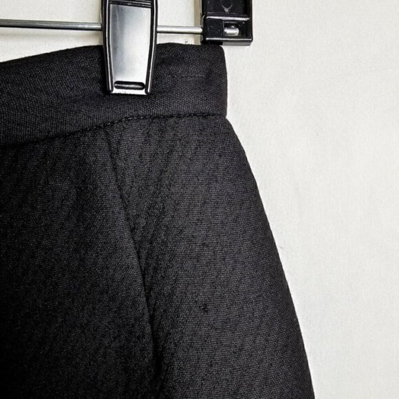 Vintage CALVIN KLEIN 100% Wool Skirt BLACK size 6 Preppy Twee Pencil Straight - Picture 2 of 9